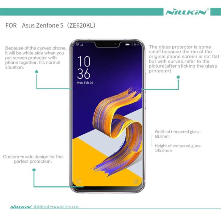 Захисне скло NILLKIN Amazing H для ASUS Zenfone 5 (ZE620KL) / 5z (ZS620KL): фото 12 з 12