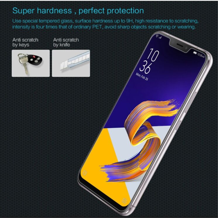 Захисне скло NILLKIN Amazing H для ASUS Zenfone 5 (ZE620KL) / 5z (ZS620KL): фото 4 з 12
