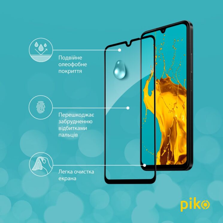 Защитное стекло Piko Full Glue для Xiaomi Redmi 14C / Redmi A4 5G / Poco C75 - Black: фото 5 из 5