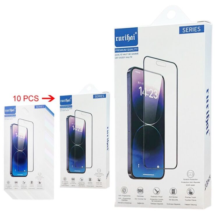 Защитное стекло RURIHAI Full Glue Screen Protect для Samsung Galaxy S25 Edge (S937) - Black: фото 8 из 8