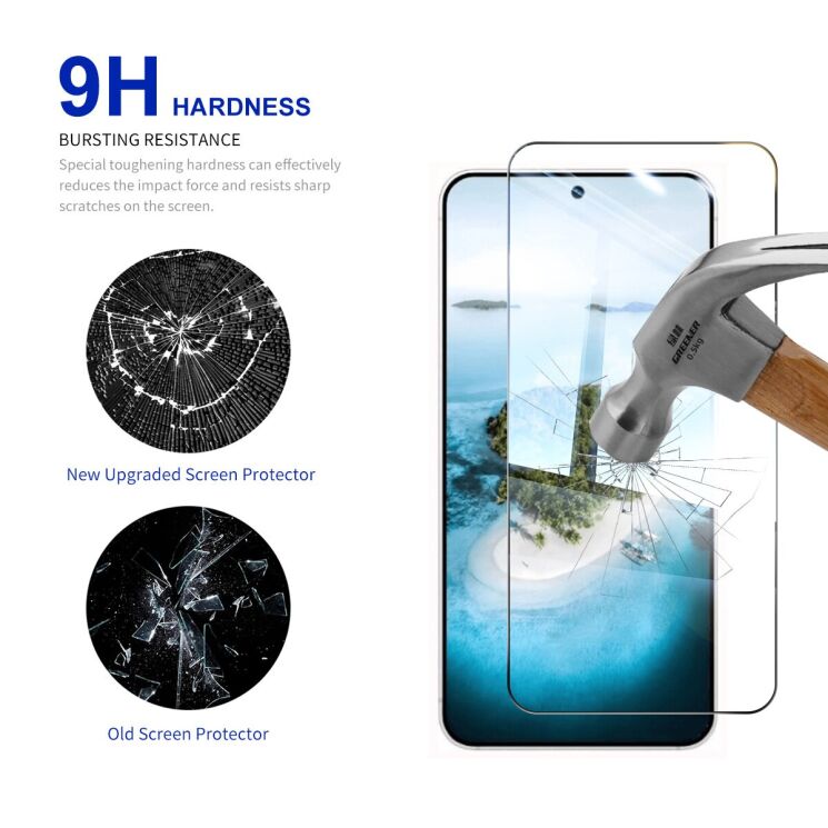 Защитное стекло RURIHAI Full Glue Screen Protect для Samsung Galaxy S26 - Black: фото 3 из 7