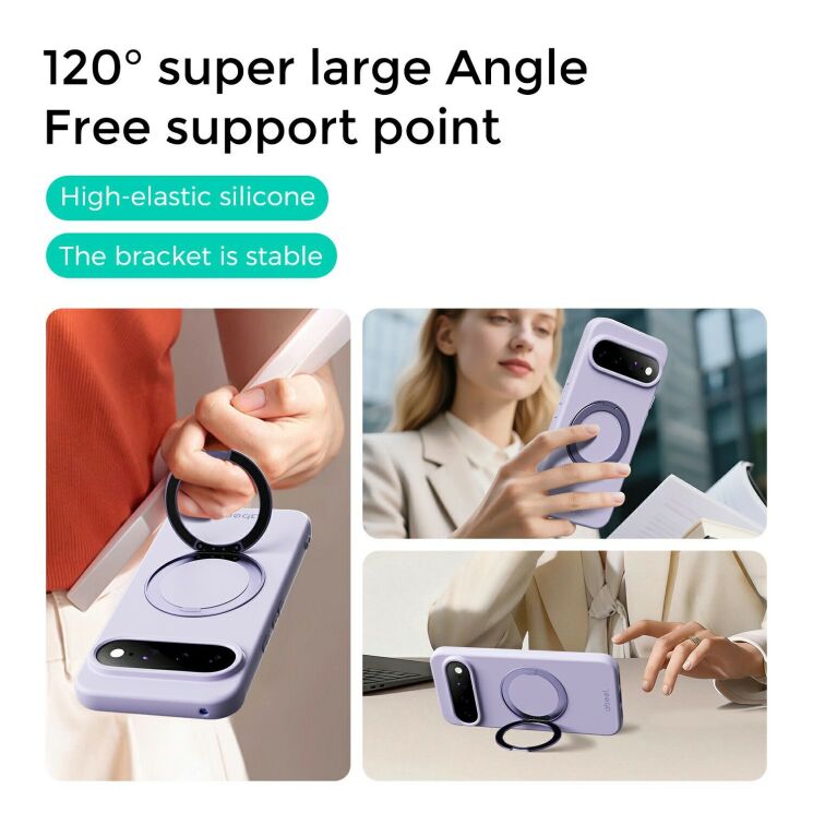 Защитный чехол ABEEL Lyra Skin Kickstand with MagSafe для Google Pixel 11 / 11 Pro - Purple: фото 6 из 7