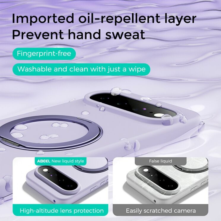Защитный чехол ABEEL Lyra Skin Kickstand with MagSafe для Google Pixel 11 / 11 Pro - Purple: фото 5 из 7