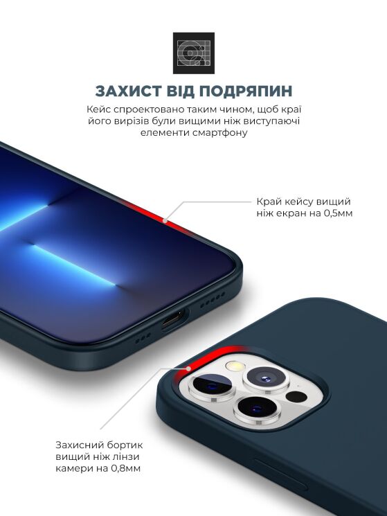 Защитный чехол ArmorStandart ICON Case для Apple iPhone 13 Pro Max - Abyss Blue: фото 7 из 10