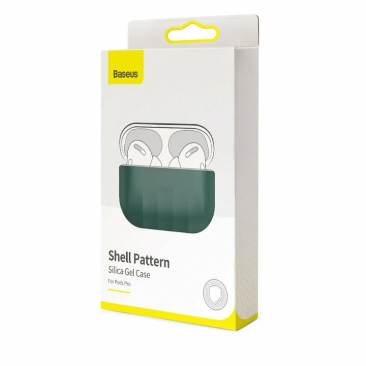 Захисний чохол BASEUS Shell Pattern для Apple AirPods Pro - Green: фото 6 з 19