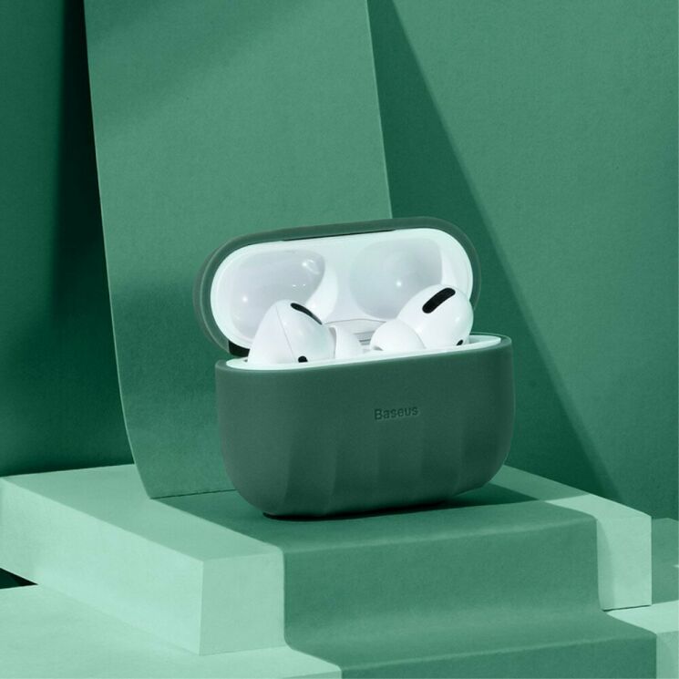 Захисний чохол BASEUS Shell Pattern для Apple AirPods Pro - Green: фото 5 з 19