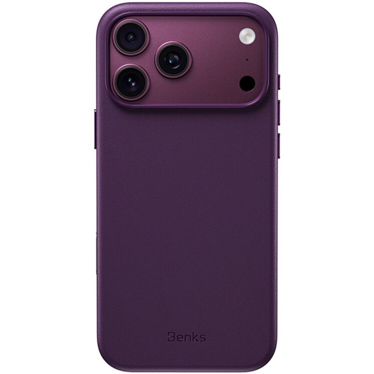 Защитный чехол BENKS Q2 Organic Leather для iPhone 18 Pro Max / 17 Pro Max - Dark Red: фото 1 из 12