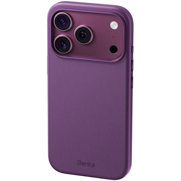 Защитный чехол BENKS Q2 Organic Leather для iPhone 18 Pro Max / 17 Pro Max - Dark Red: фото 2 из 12