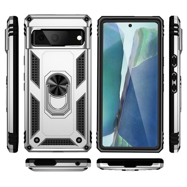 Защитный чехол Deexe Armor Case для Google Pixel 7 - Silver: фото 6 из 6
