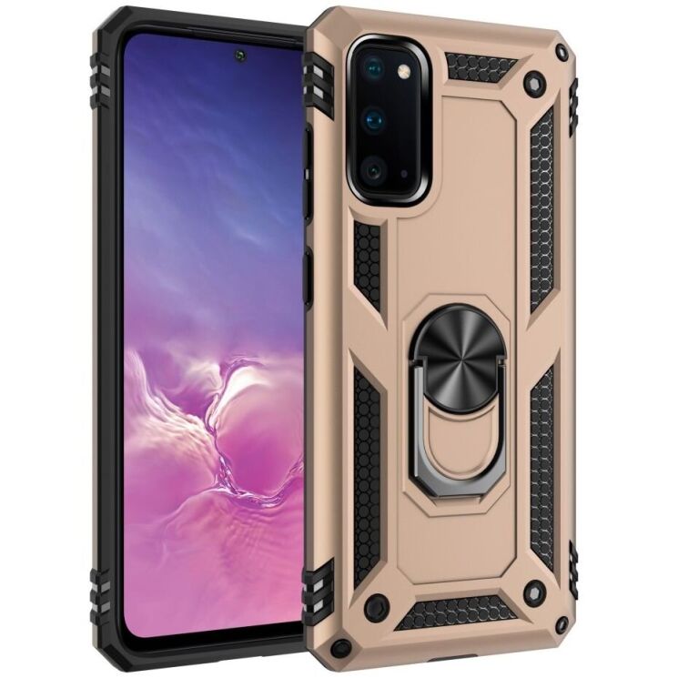 Защитный чехол Deexe Armor Case для Samsung Galaxy S20 (G980) - Gold: фото 1 из 10