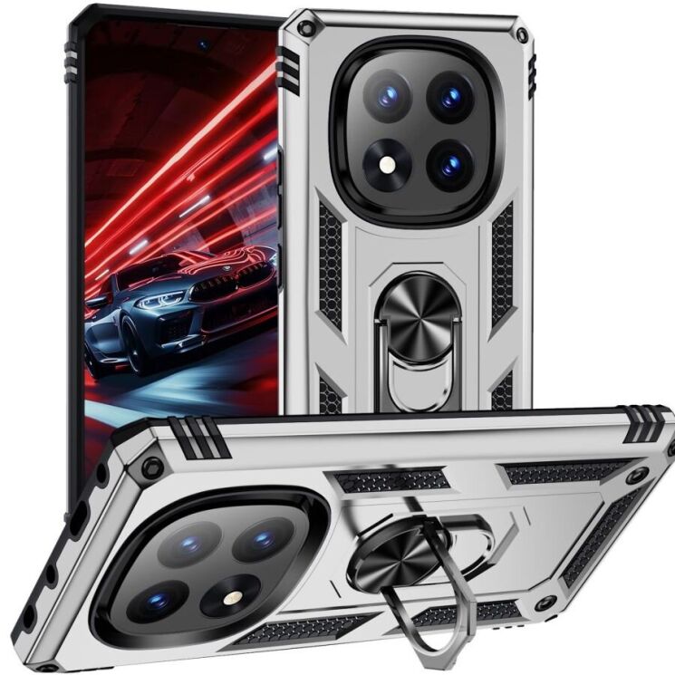 Защитный чехол Deexe Armor Case для Xiaomi Redmi Note 14 Pro 5G / Poco X7 - Silver: фото 1 из 7