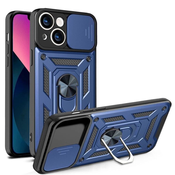 Защитный чехол Deexe Armor Shield для Apple iPhone 13 - Blue: фото 1 из 8