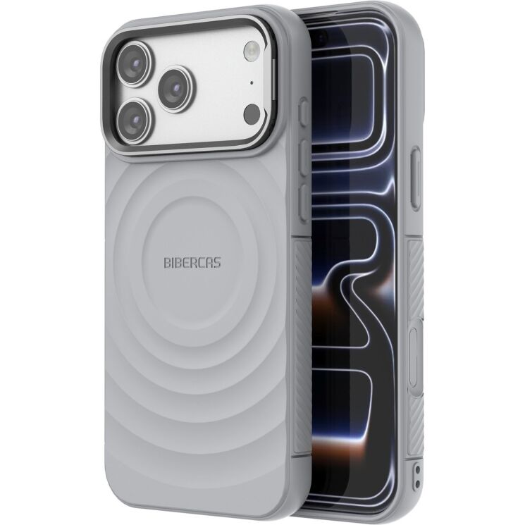 Захисний чохол Deexe Bibercas Ripple для iPhone 18 Pro Max / 17 Pro Max - Grey: фото 1 з 9