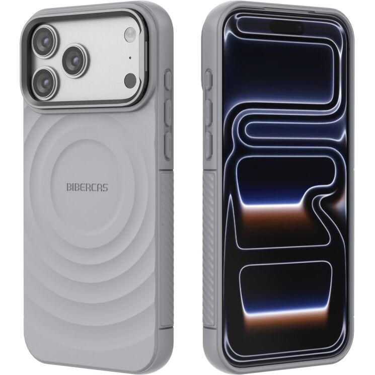 Захисний чохол Deexe Bibercas Ripple для iPhone 18 Pro Max / 17 Pro Max - Grey: фото 6 з 9