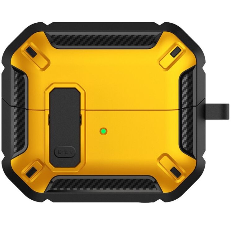 Захисний чохол Deexe Carbon Armor для Samsung Galaxy Buds 3 / Buds 3 Pro - Yellow: фото 2 з 12