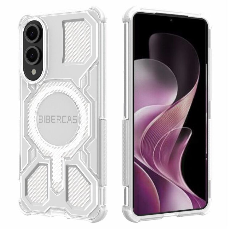 Защитный чехол Deexe Clear Bibercas для Samsung Galaxy S25 Edge (S937) - Grey: фото 1 из 8