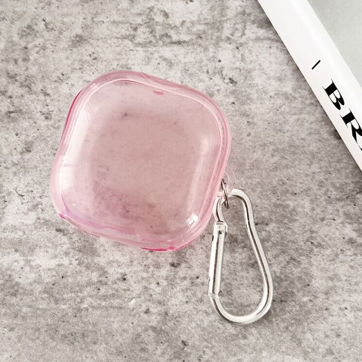 Захисний чохол Deexe Clear Case для Samsung Galaxy Buds Live / Buds Pro / Buds 2 / Buds 2 Pro / Buds FE - Pink: фото 1 з 4