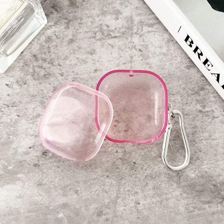 Захисний чохол Deexe Clear Case для Samsung Galaxy Buds Live / Buds Pro / Buds 2 / Buds 2 Pro / Buds FE - Pink: фото 2 з 4