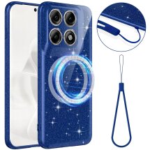 Защитный чехол Deexe Glitter Case with MagSafe для Motorola Edge 70 Pro - Blue: фото 1 из 7