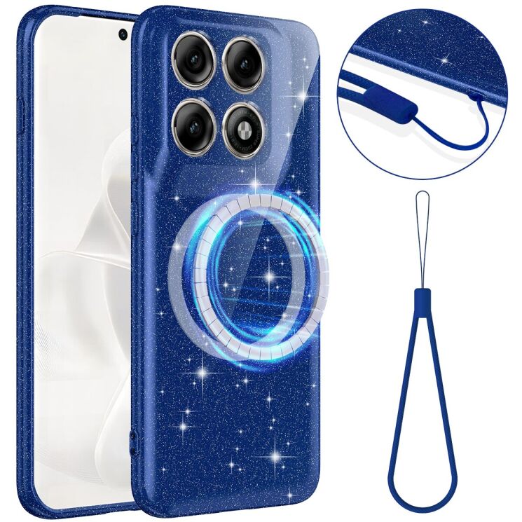 Захисний чохол Deexe Glitter Case with MagSafe для Motorola Edge 70 Pro - Blue (412025L) Захисний чохол Deexe Glitter Case with MagSafe для Motorola Edge 70 Pro - Blue: фото 1 з 7