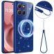 Защитный чехол Deexe Glitter Case with MagSafe для Motorola Moto G86 - Blue (383359L). Фото 1 из 7