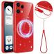Захисний чохол Deexe Glitter Case with MagSafe для Nothing Phone (3a) Lite - Red (405429R). Фото 1 з 7