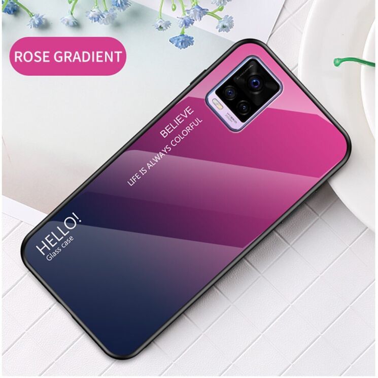 Защитный чехол Deexe Gradient Color для VIVO V20 - Rose / Blue: фото 2 из 11