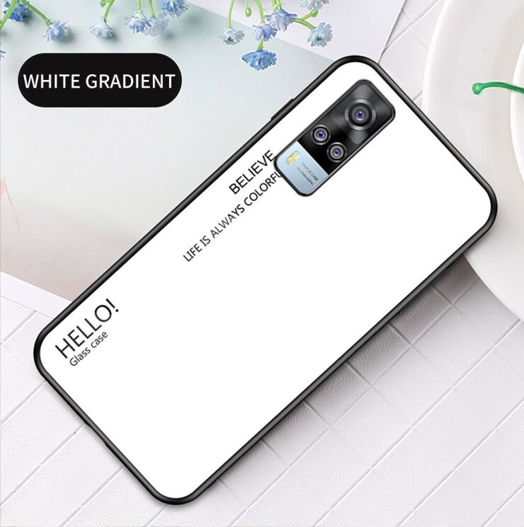 Защитный чехол Deexe Gradient Color для VIVO Y31 / Y53s - White: фото 2 из 12