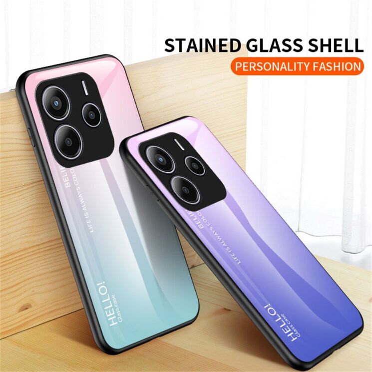 Защитный чехол Deexe Gradient Color для Xiaomi Redmi Note 14 5G - Pink / Blue: фото 6 из 10