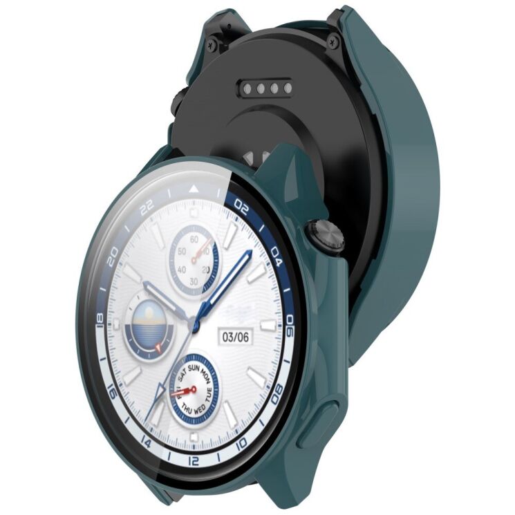 Захисний чохол Deexe Hard Frame для OPPO Watch X / OnePlus Watch 2 - Green: фото 6 з 7