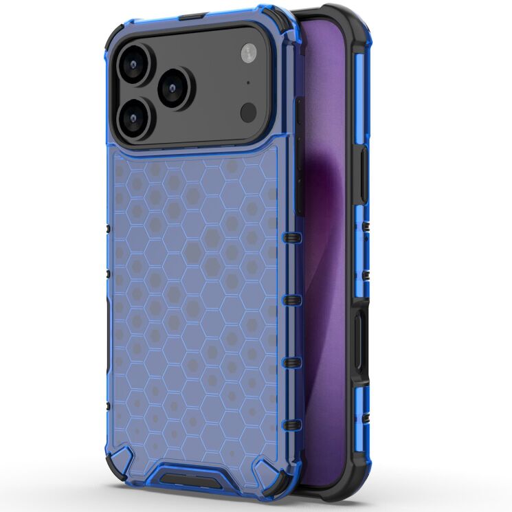 Захисний чохол Deexe Honeycomb Series для Apple iPhone 17 Pro Max - Blue: фото 1 з 6