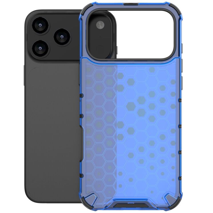Захисний чохол Deexe Honeycomb Series для Apple iPhone 17 Pro Max - Blue: фото 2 з 6