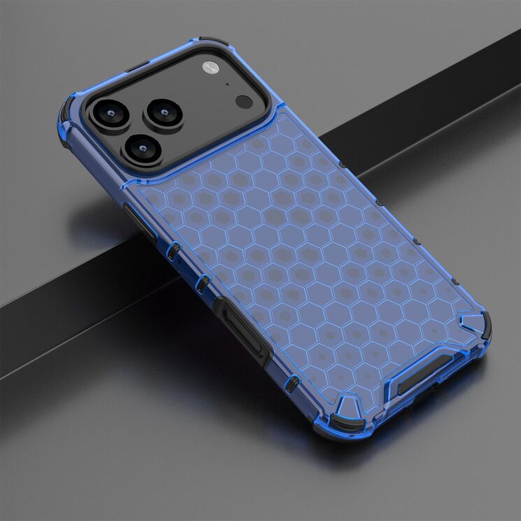 Захисний чохол Deexe Honeycomb Series для Apple iPhone 17 Pro Max - Blue: фото 3 з 6