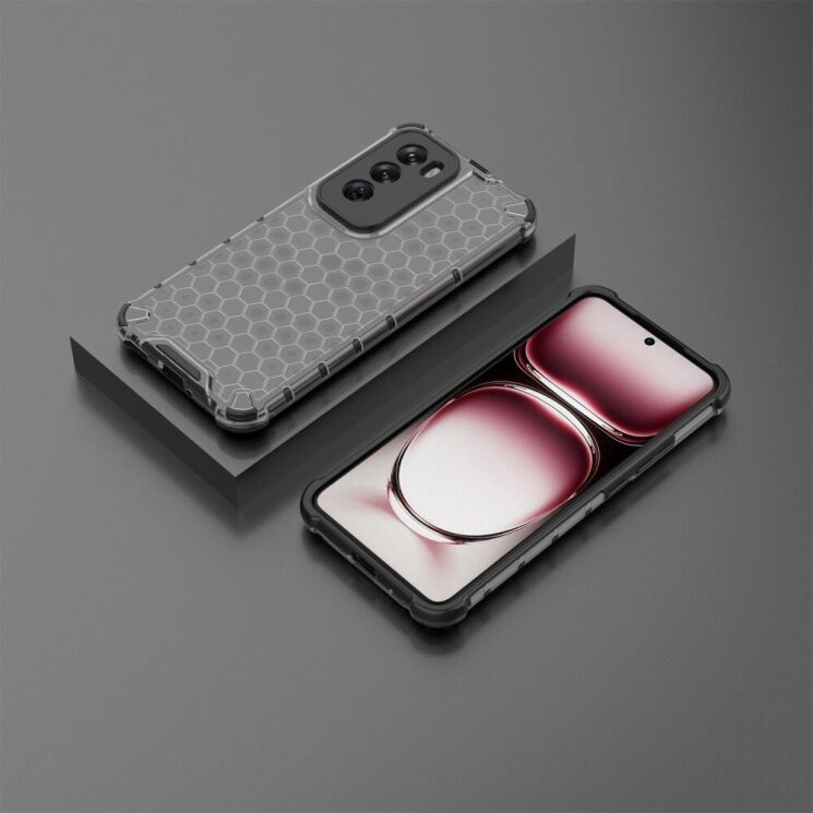 Защитный чехол Deexe Honeycomb Series для OPPO Reno 12 Pro - Black: фото 3 из 5