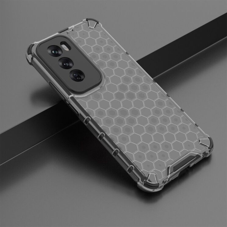 Защитный чехол Deexe Honeycomb Series для OPPO Reno 12 Pro - Black: фото 2 из 5