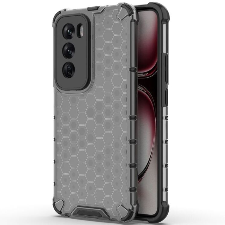 Защитный чехол Deexe Honeycomb Series для OPPO Reno 12 Pro - Black: фото 1 из 5