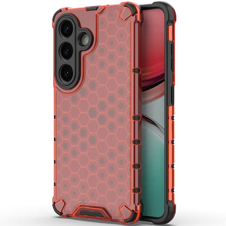 Защитный чехол Deexe Honeycomb Series для Samsung Galaxy S26 - Red (404209R) Защитный чехол Deexe Honeycomb Series для Samsung Galaxy S26 - Red: фото 1 из 6