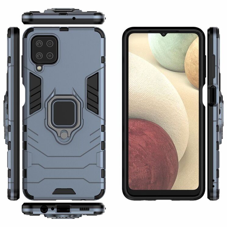 Защитный чехол Deexe Hybrid Case для Samsung Galaxy A12 (A125) / A12 Nacho (A127) - Blue: фото 3 из 7