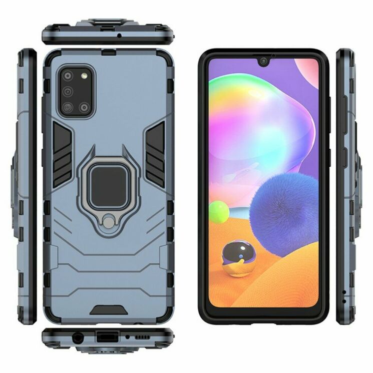 Защитный чехол Deexe Hybrid Case для Samsung Galaxy A31 (A315) - Blue: фото 3 из 8