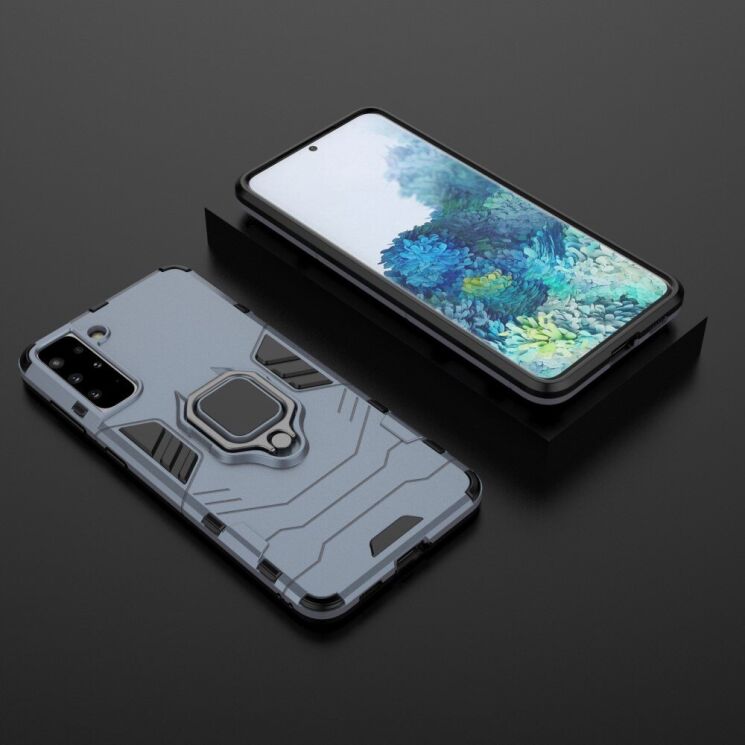 Захисний чохол Deexe Hybrid Case для Samsung Galaxy S21 Plus - Blue: фото 5 з 8