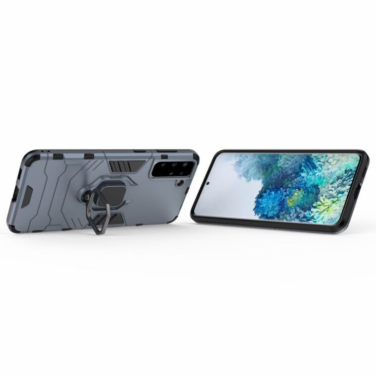 Захисний чохол Deexe Hybrid Case для Samsung Galaxy S21 Plus - Blue: фото 4 з 8