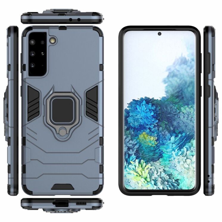 Захисний чохол Deexe Hybrid Case для Samsung Galaxy S21 Plus - Blue: фото 3 з 8
