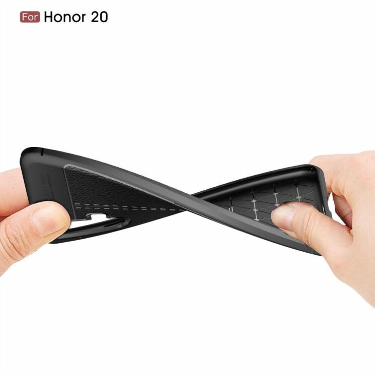 Защитный чехол Deexe Leather Cover для Huawei Honor 20 / Nova 5T - Dark Blue: фото 9 из 10