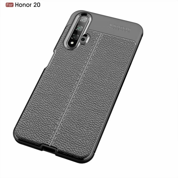 Защитный чехол Deexe Leather Cover для Huawei Honor 20 / Nova 5T - Black: фото 2 из 10