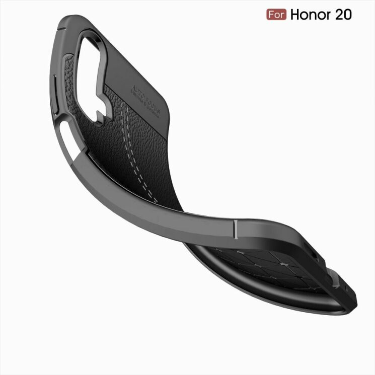 Защитный чехол Deexe Leather Cover для Huawei Honor 20 / Nova 5T - Dark Blue: фото 10 из 10