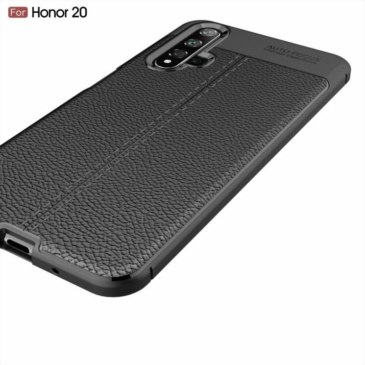 Защитный чехол Deexe Leather Cover для Huawei Honor 20 / Nova 5T - Dark Blue: фото 5 из 10