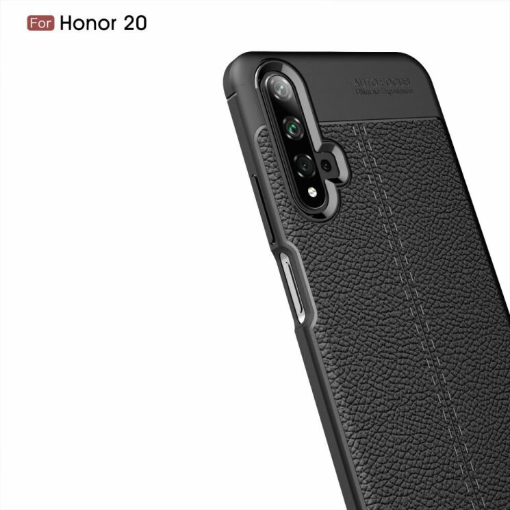 Защитный чехол Deexe Leather Cover для Huawei Honor 20 / Nova 5T - Dark Blue: фото 4 из 10