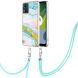 Захисний чохол Deexe Marble Case with Strap для Motorola Moto E13 - Light Green (320151LG). Фото 2 з 6