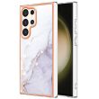 Защитный чехол Deexe Marble Style для Samsung Galaxy S24 Ultra - White (343334W)