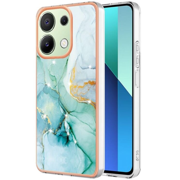 Защитный чехол Deexe Marble Style для Xiaomi Redmi Note 13 - Green: фото 1 из 6
